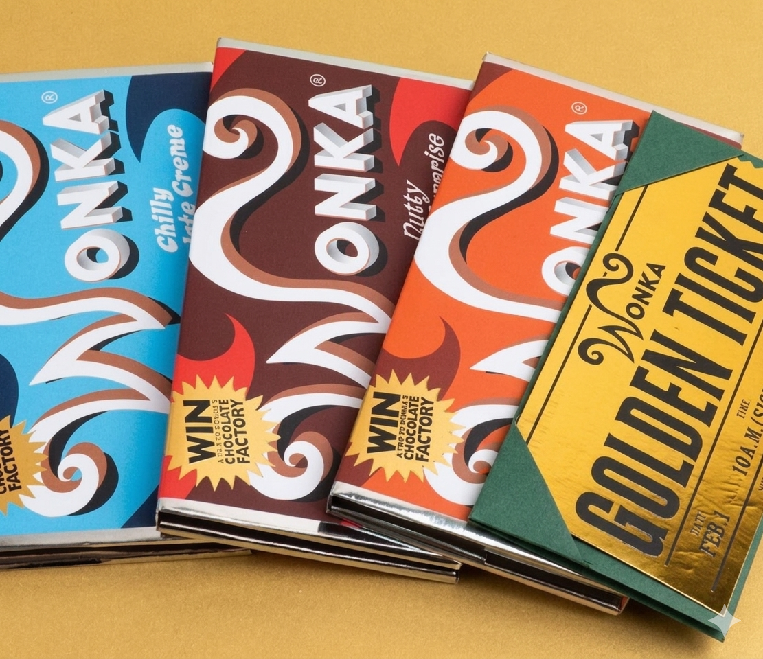 Willy Wonka Çikolata Defter Seti Üçlü